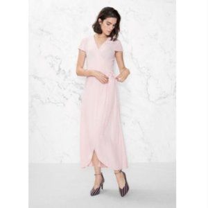 & Other Stories Pink Wrap Dress